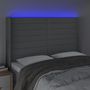 Voir la diapositive 4 : VIDAXL Tete de lit a LED Gris clair 147x16x118/128 cm Tissu