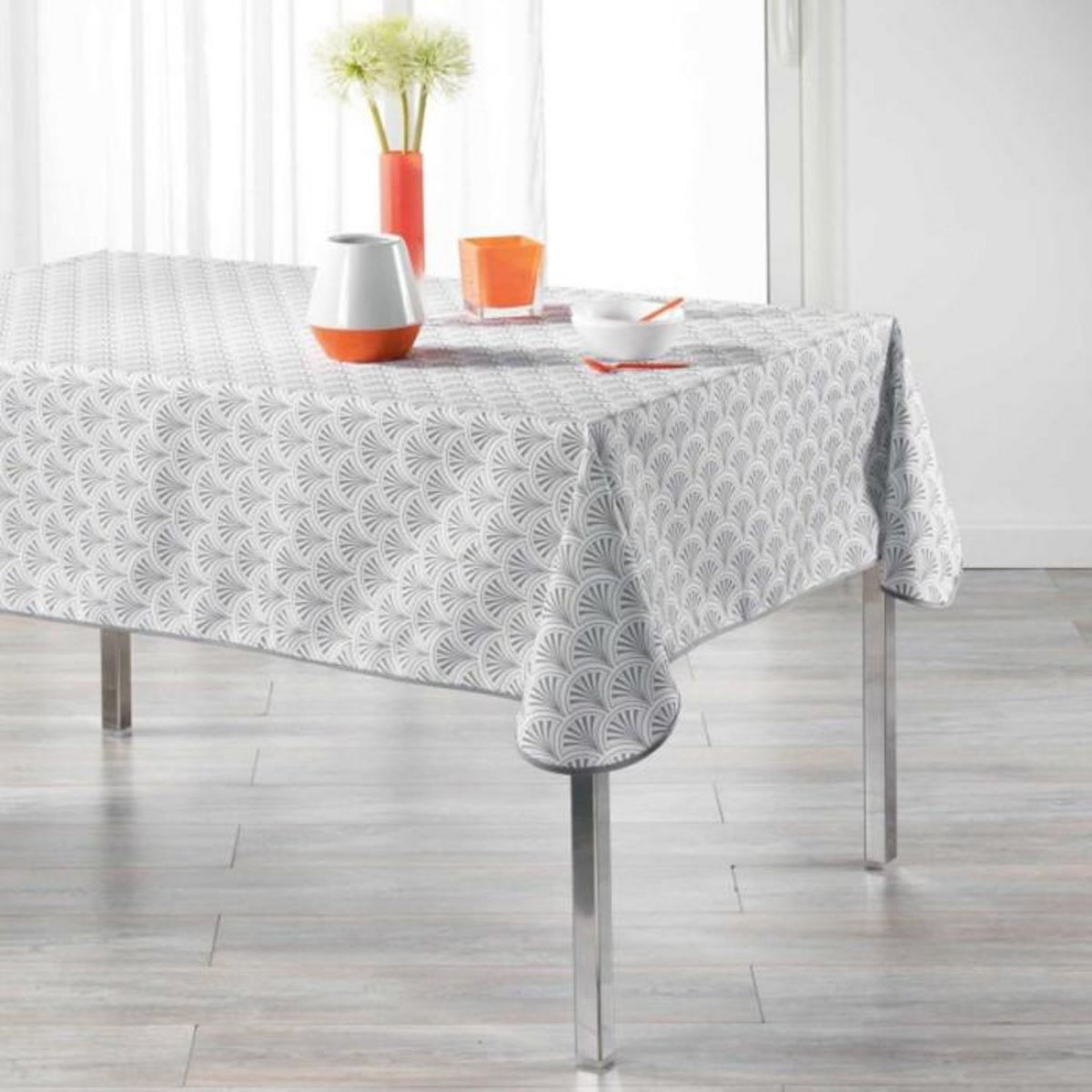 Paris Prix Nappe Rectangulaire Imprimée  Victory  150x240cm Gris