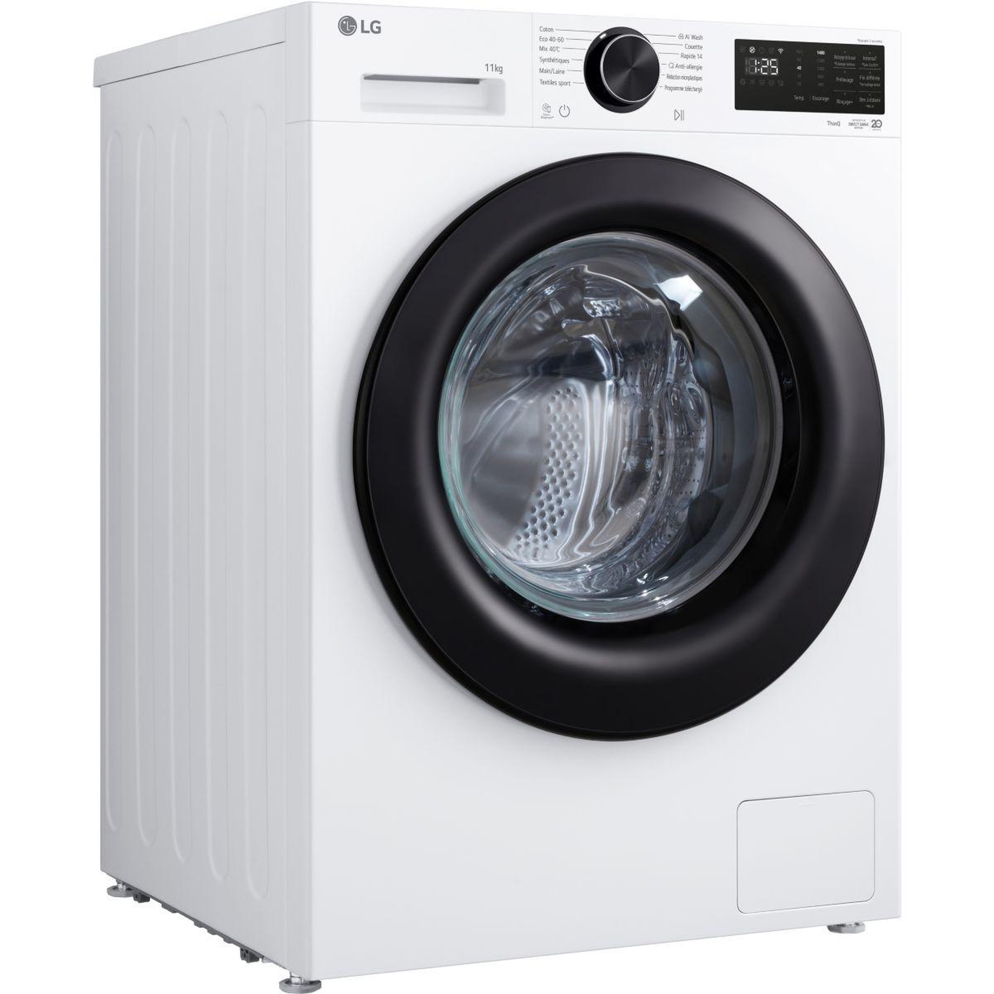 Voir la diapositive 3 : LG Lave linge hublot f14xn55bws - 11 kg - 1400 tr/min - classe a - moteur direct drive - connecté wifi