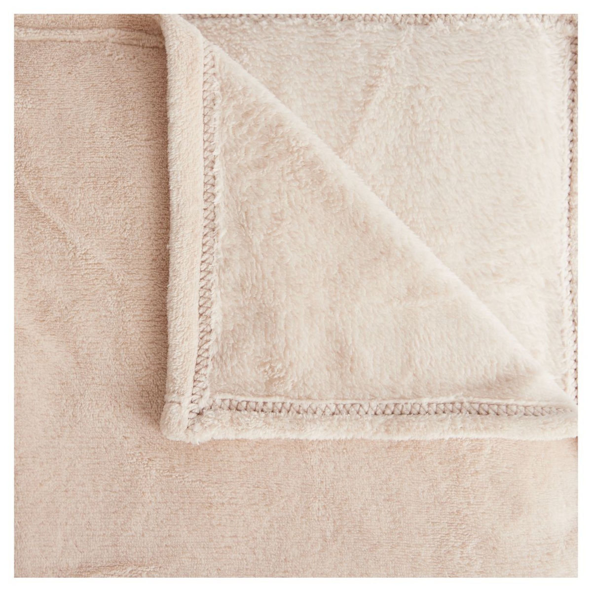 ACTUEL Plaid, couvre-lit, jeté de canapé uni douceur en polyester 240 g/m²