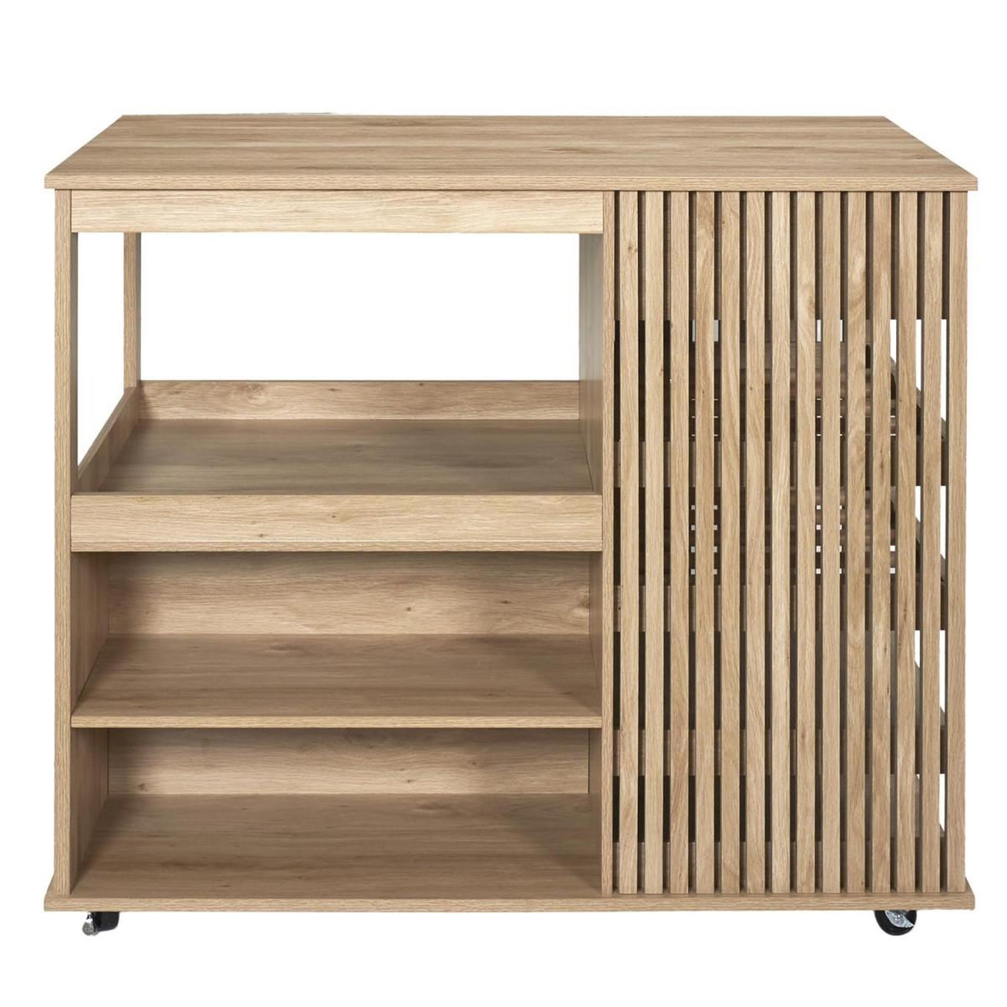 Voir la diapositive 4 : The Home Deco Factory Ilot de cuisine design  klaus  105cm marron