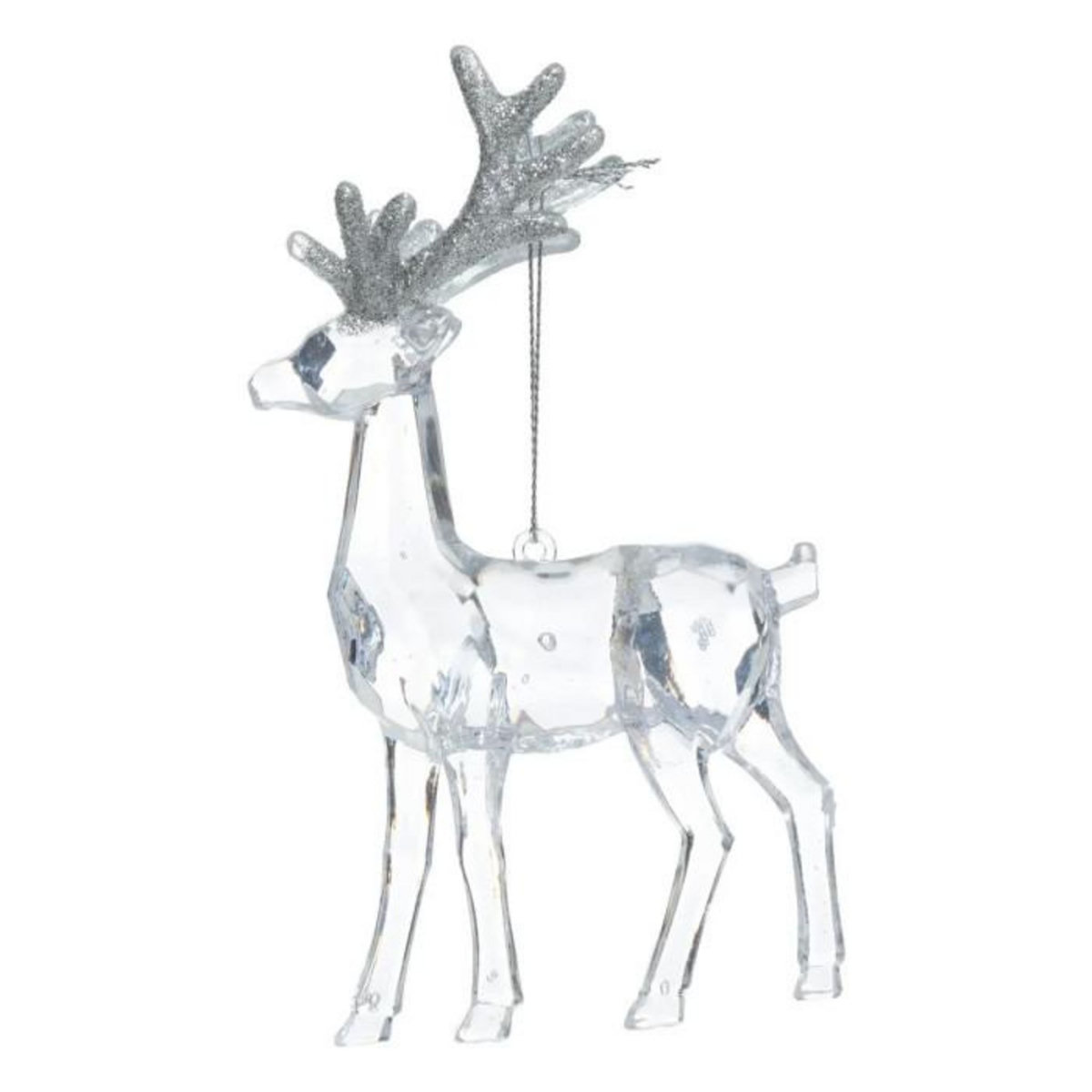 ATMOSPHERA Sujet de Noël Renne  Jardin Enchanté  14cm Transparent