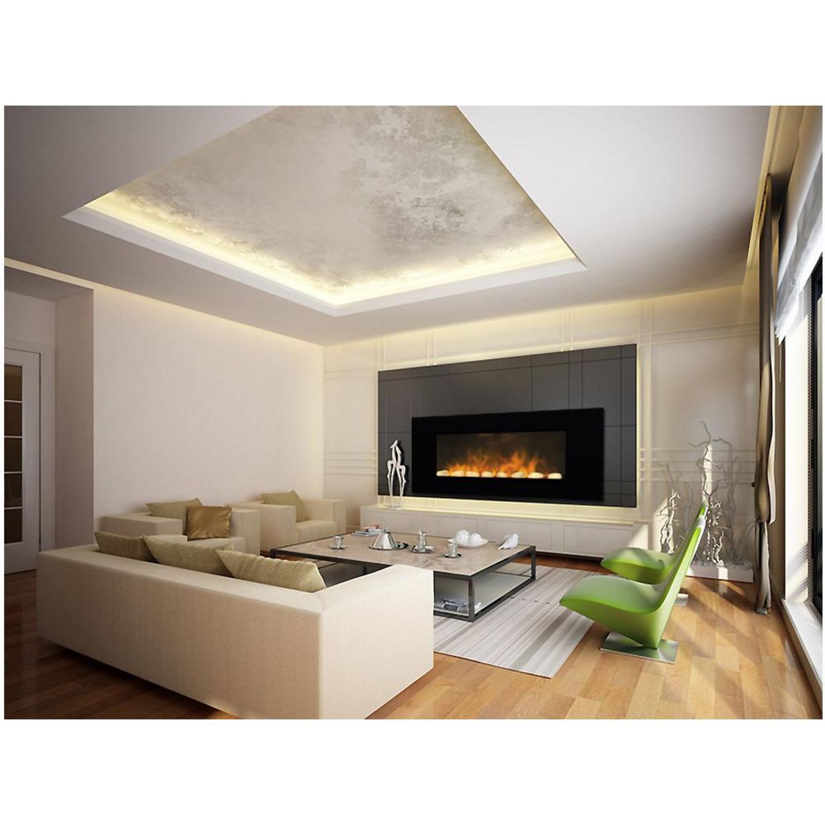 Chemin'arte Cheminée électrique 2000w en wifi - volcano xxl wifi