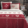 Voir la diapositive 1 : STOF Housse de couette 240x220 MODANE ROUGE + 2 taies coton 57 fils