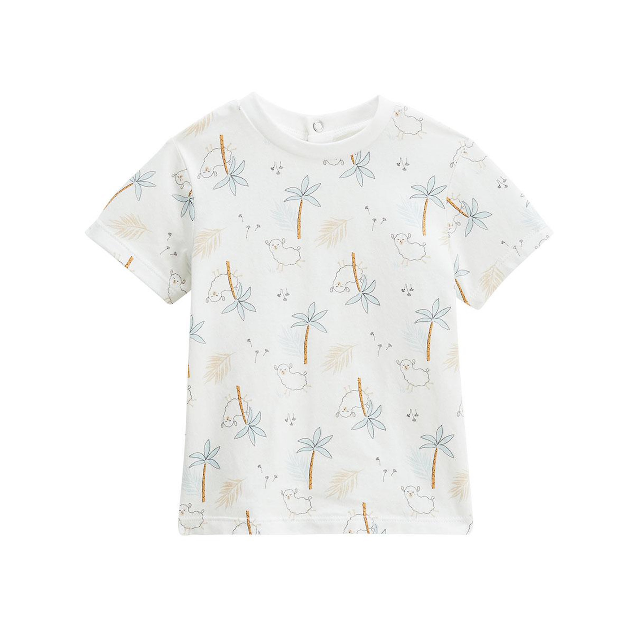Voir la diapositive 5 : Petit BÃ©guin Ensemble salopette bébé en gaze de coton et t-shirt noisette