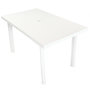 Voir la diapositive 1 : VIDAXL Table de jardin Blanc 126 x 76 x 72 cm Plastique