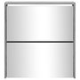 Voir la diapositive 5 : VIDAXL Armoire a chaussures miroir 2 niveaux Sonoma gris 63x17x67 cm