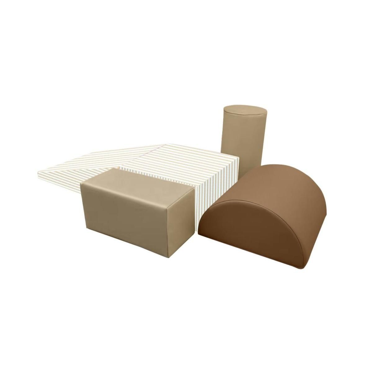 ELINELI Blocs de mousse beige aire de jeux