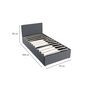 Voir la diapositive 3 : Lit coffre 90x190cm sommier inclus avec tête de lit WILLOW