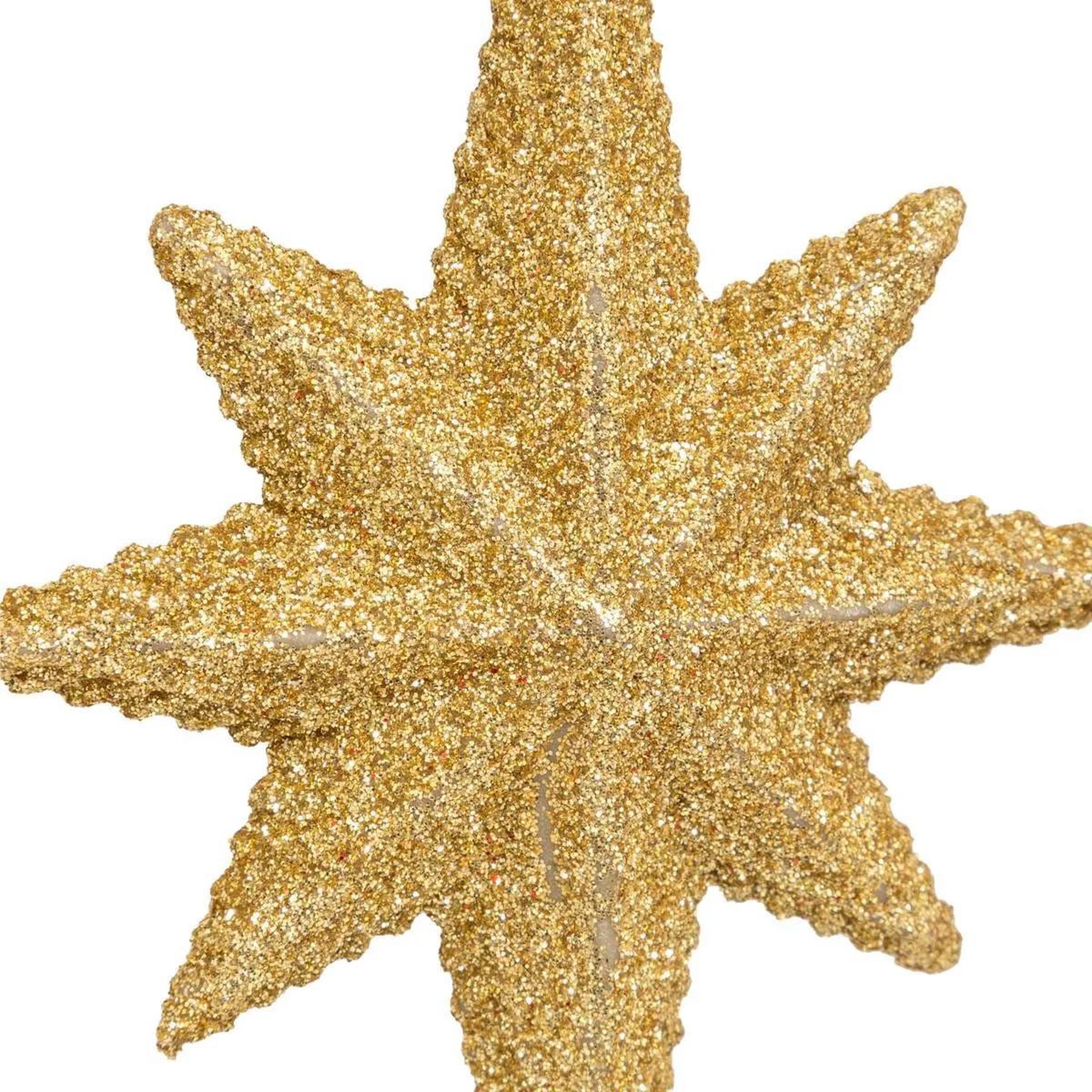 Voir la diapositive 2 : ATMOSPHERA Lot de 3 sujets de noël  étoile polaire  12cm doré