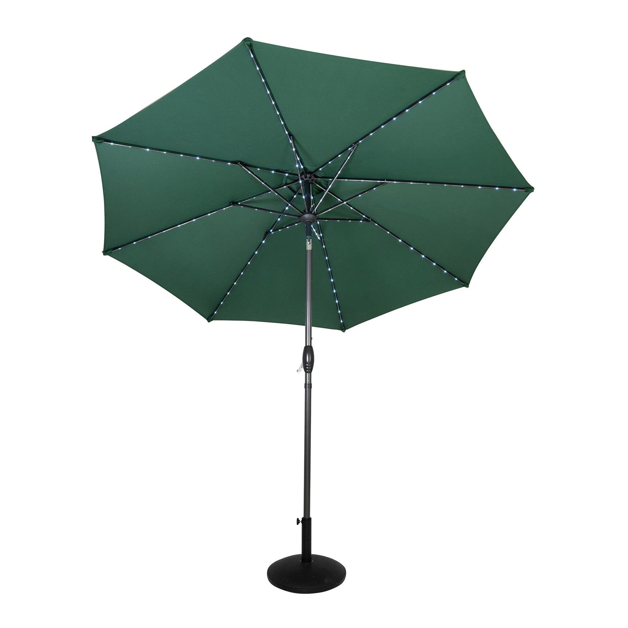 Voir la diapositive 1 : Monster Parasol Inclinable à LED 2,7 m & Socle en Béton