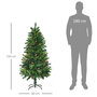 Voir la diapositive 3 : HOMCOM Sapin de Noël artificiel aspect réaliste Ø 60 x 150H cm 24 pommes de pin 360 branches imitation Nordmann