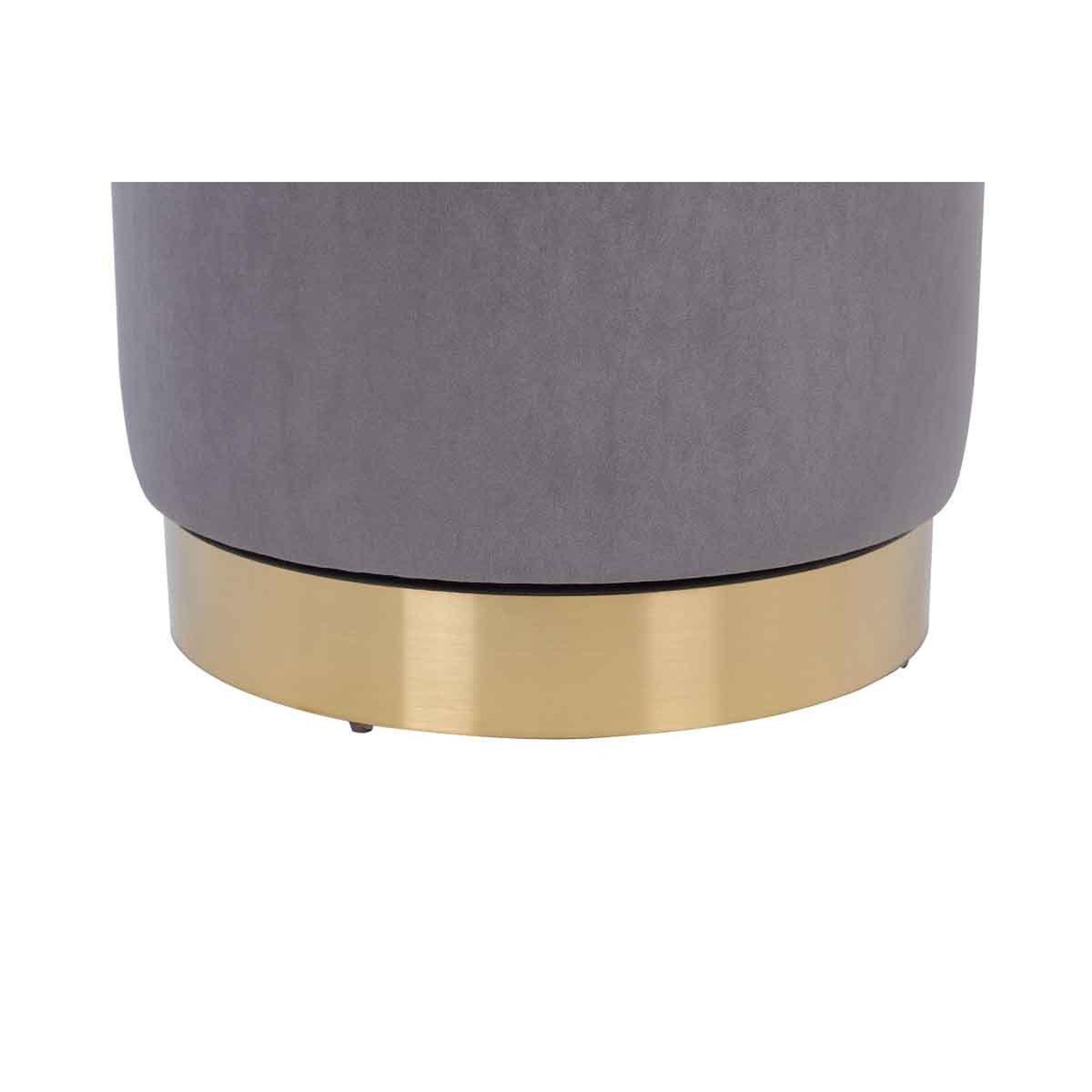 Voir la diapositive 6 : Paris Prix Tabouret Pivotant en Velours  Viktor  68cm Gris