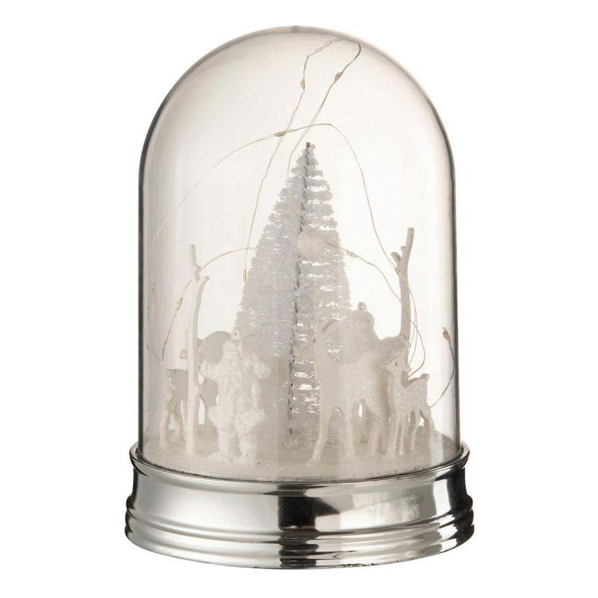 Voir la diapositive 1 : Paris Prix Cloche Déco à Led  Noël  23cm Blanc & Transparent