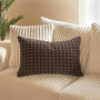 Voir la diapositive 3 : ATMOSPHERA Coussin Déco Jacquard  The Palm Resort  38x58cm Noir