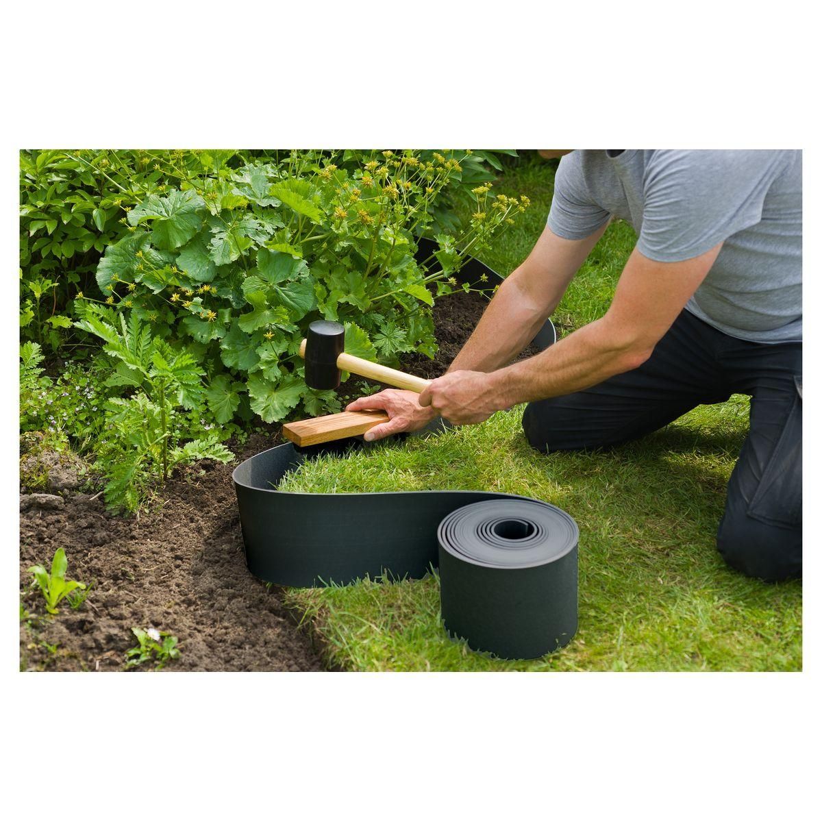 Nature Ancres pour bordure de jardin - Polypropylène - Noir x10