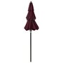 Voir la diapositive 4 : VIDAXL Parasol de jardin a 3 niveaux mat en aluminium rouge bordeaux