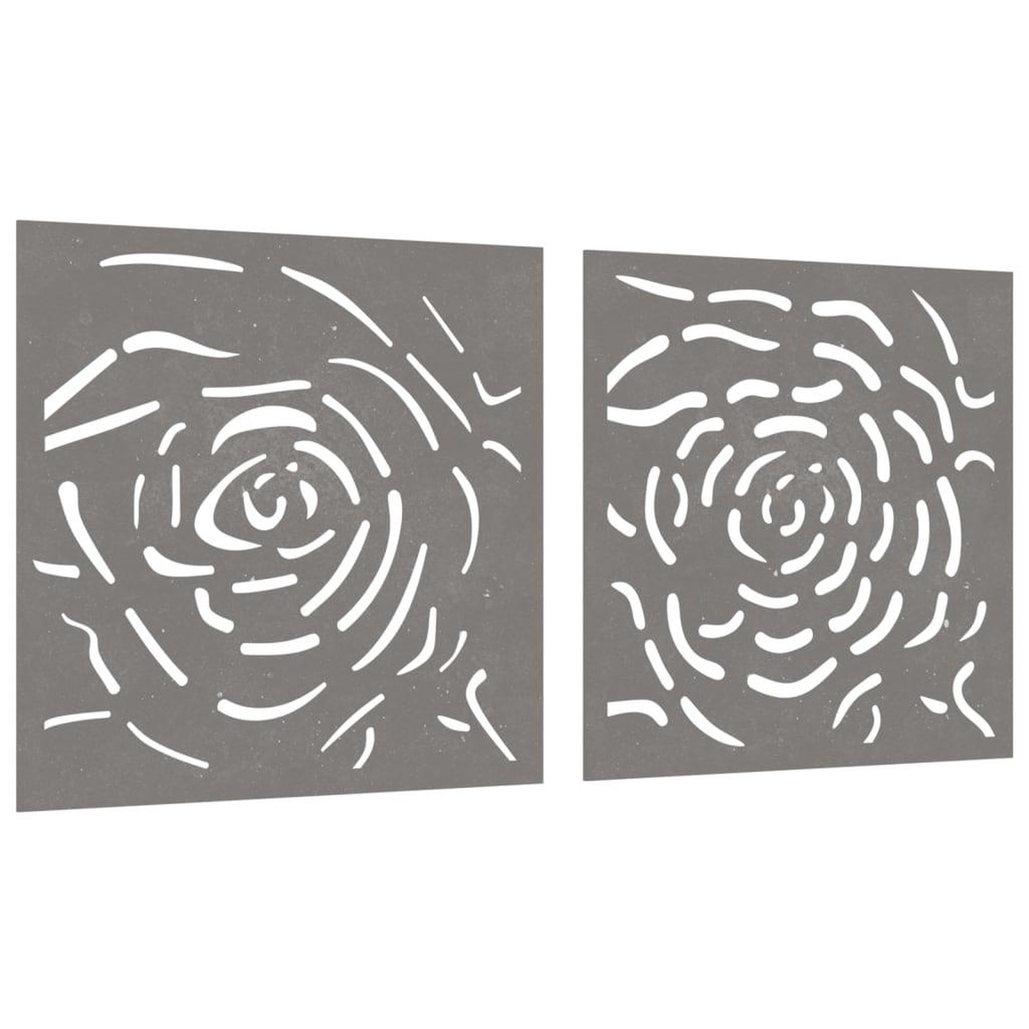 Voir la diapositive 3 : VIDAXL Decorations murales jardin 2 pcs 55x55 cm design de rose