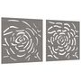 Voir la diapositive 3 : VIDAXL Decorations murales jardin 2 pcs 55x55 cm design de rose