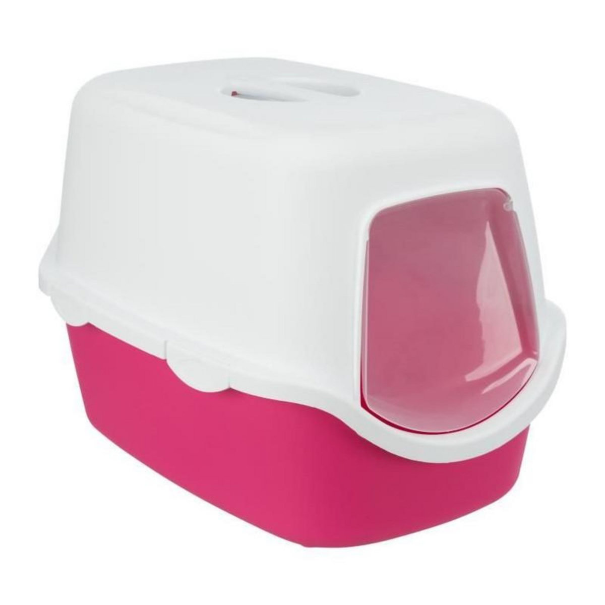 Trixie Bac a litiere TRIXIE Vico - Couvercle - 40 × 40 × 56 cm - Rose et blanc