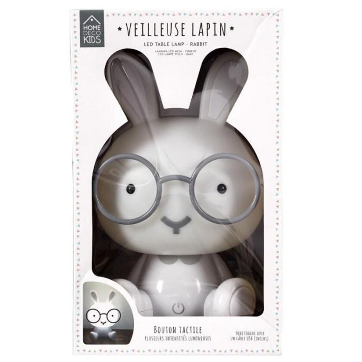 Paris Prix Lampe à Poser LED  Lapin  23cm Blanc