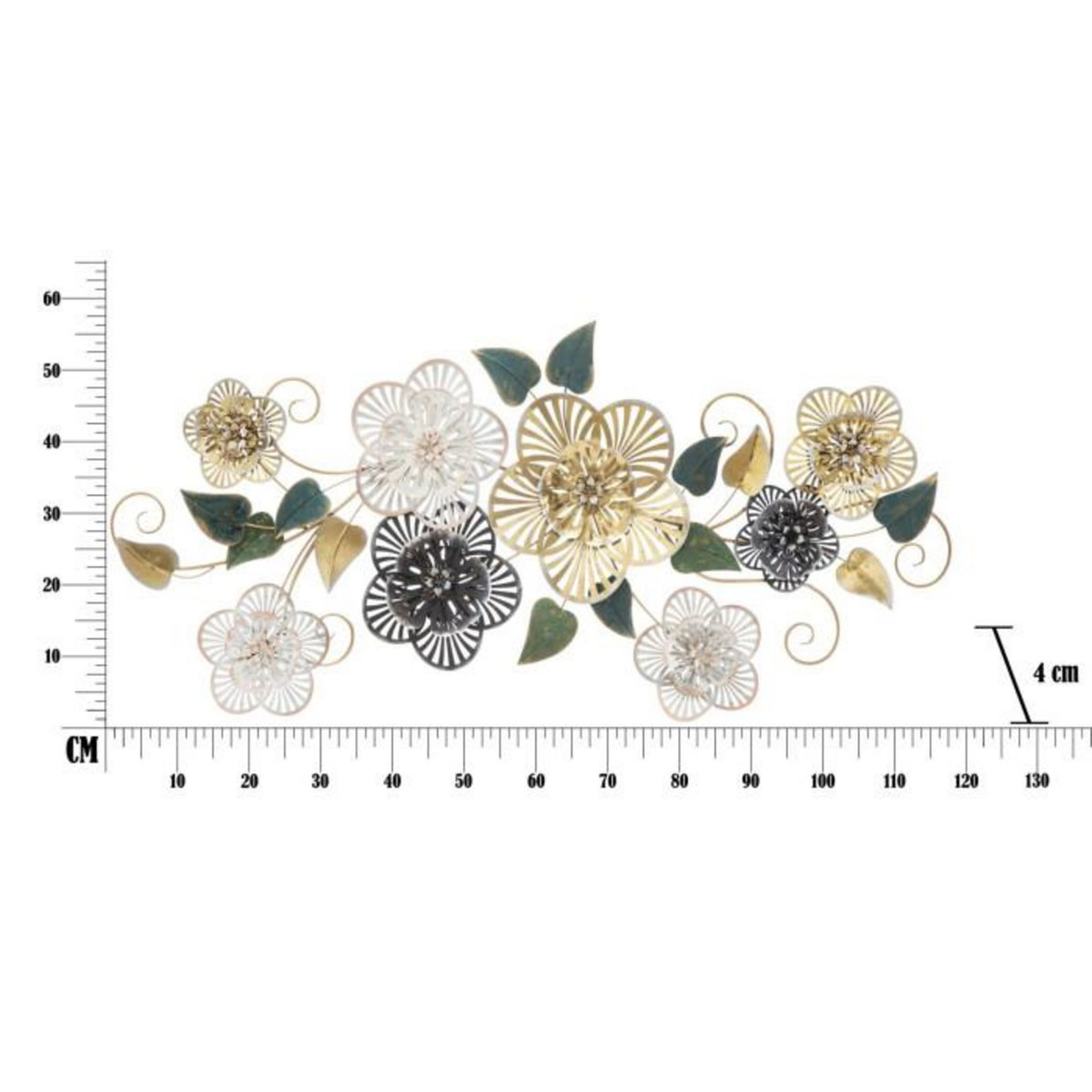 Paris Prix Décoration Murale en Métal  Campur  118cm Multicolore