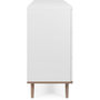 Voir la diapositive 5 : MARKET24 Commode Göteborg 6 tiroirs - Décor chene sonoma Blanc - L 120 x P 40 x H 86,5 cm