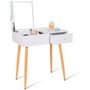 Voir la diapositive 1 : Coiffeuse avec miroir et pieds métal ELENA