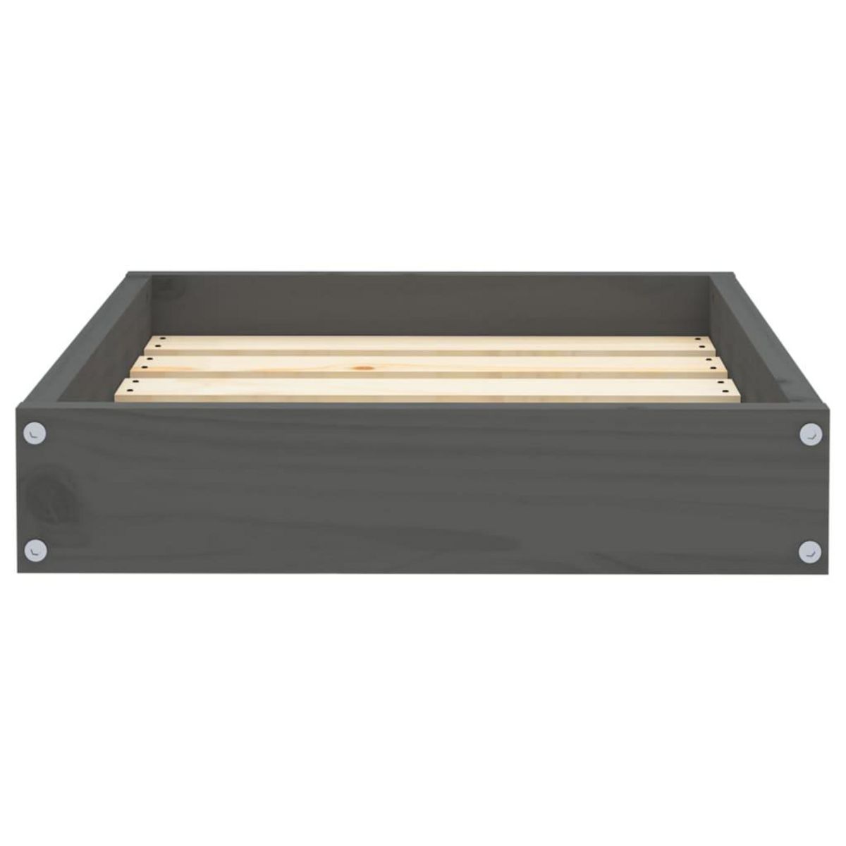 VIDAXL Lit pour chien Gris 51,5x44x9 cm Bois de pin solide