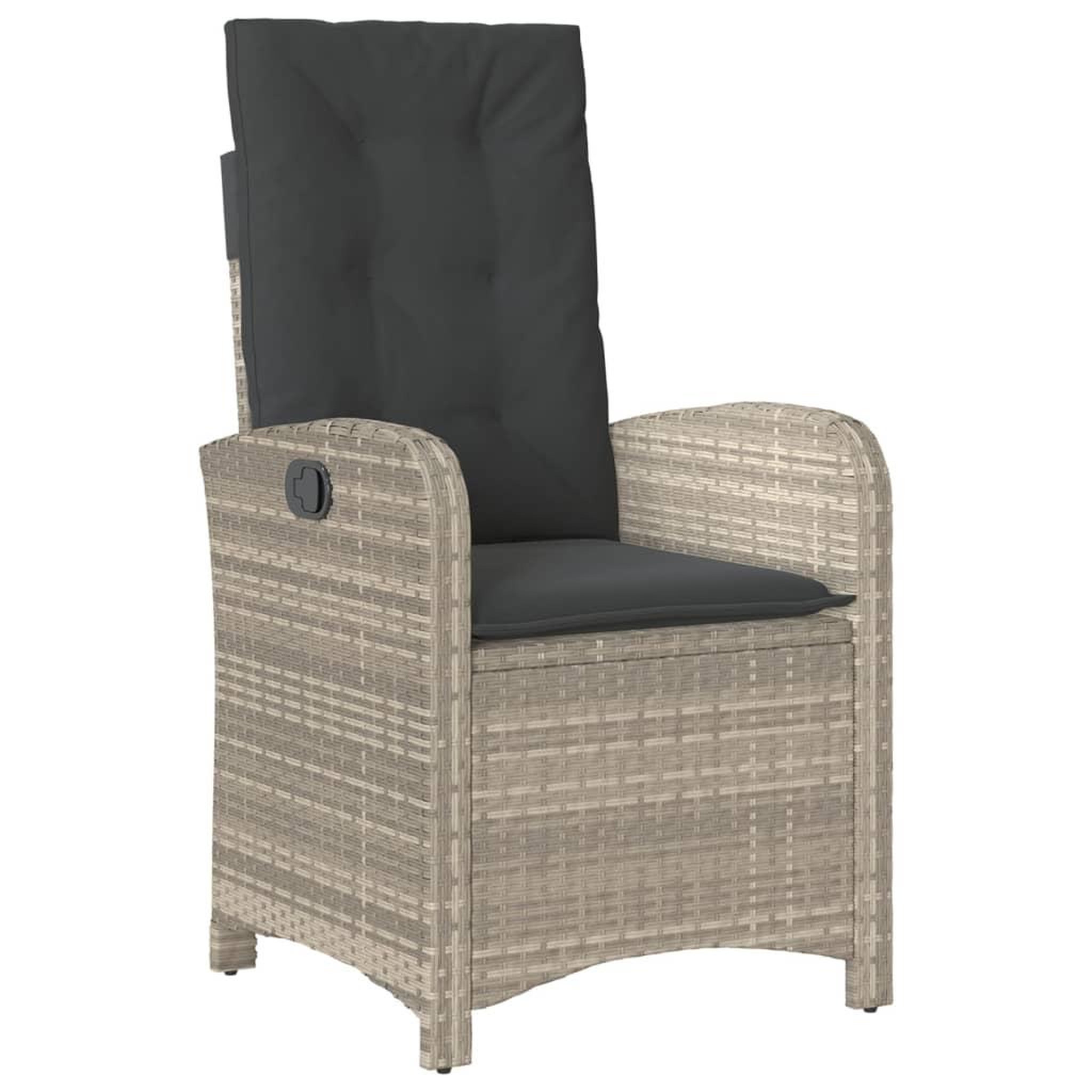 Voir la diapositive 3 : VIDAXL Ensemble a manger de jardin et coussins 9 pcs gris clair rotin