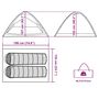 Voir la diapositive 6 : VIDAXL Tente de camping a dome 2 personnes bleu impermeable