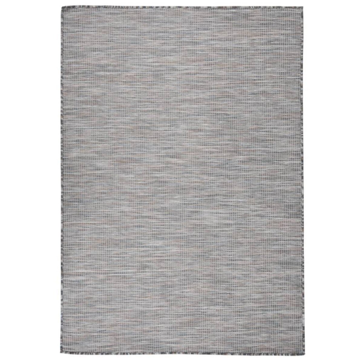 VIDAXL Tapis a tissage plat d'exterieur 160x230 cm Marron et bleu