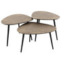 Voir la diapositive 1 : LISA DESIGN Kahoni - lot de 3 tables basses gigognes - doré et noir - 54 cm