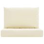 Voir la diapositive 4 : VIDAXL Coussins de palette lot de 2 blanc creme tissu oxford