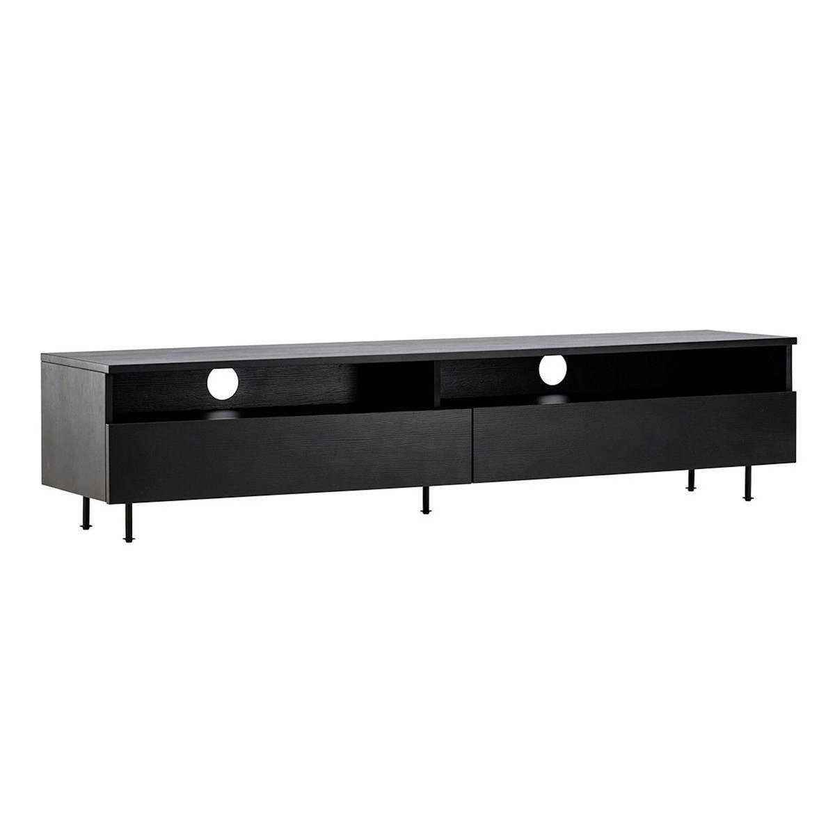 Paris Prix Meuble TV 2 Tiroirs  Navarra  180cm Noir