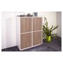 Voir la diapositive 1 : Buffet haut moderne 4 portes 100 cm LUCERA