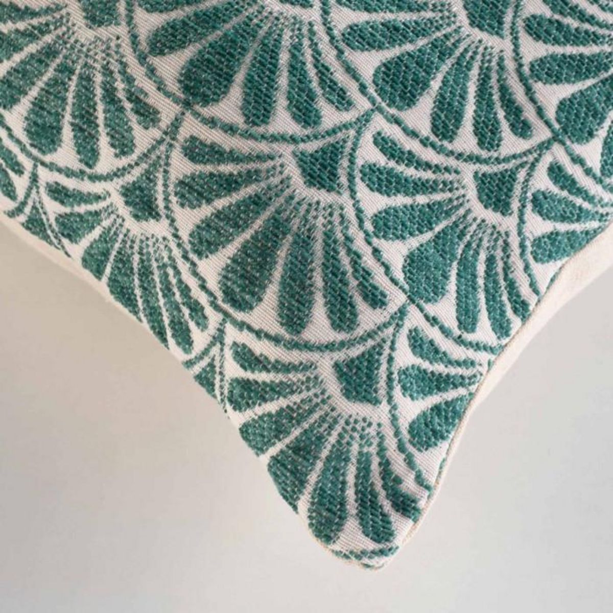 Paris Prix Housse de Coussin Jacquard  Echo  40x40cm Bleu