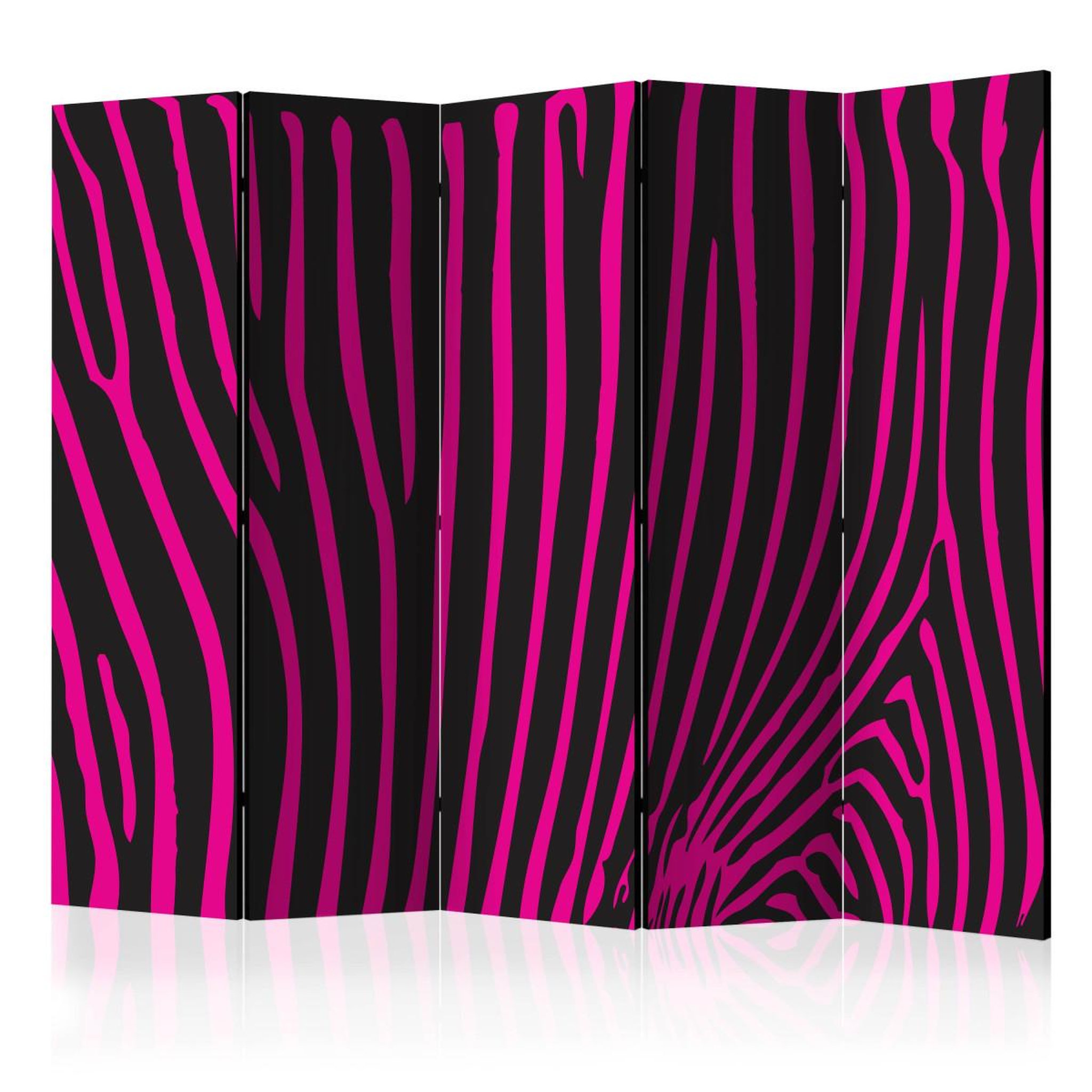 Paris Prix Paravent 5 volets  zebra pattern violet  172x225cm
