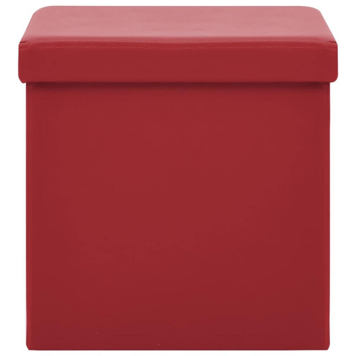 VIDAXL Tabouret de rangement pliable Rouge bordeaux PVC