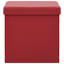Voir la diapositive 3 : VIDAXL Tabouret de rangement pliable Rouge bordeaux PVC