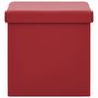 Voir la diapositive 3 : VIDAXL Tabouret de rangement pliable Rouge bordeaux PVC
