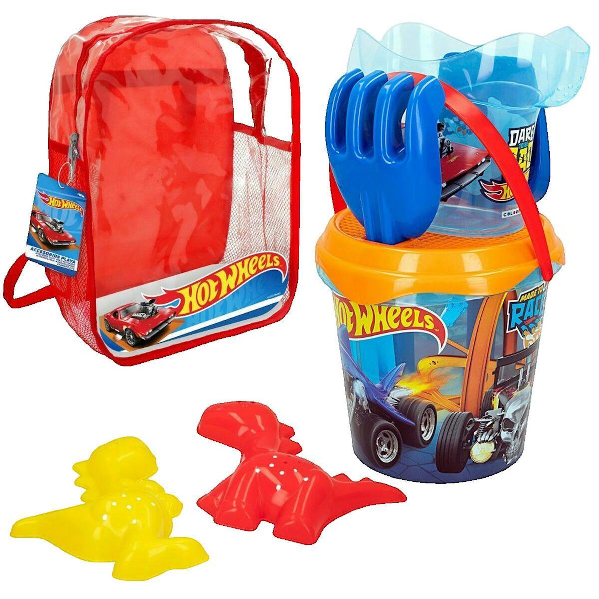 Hot Wheels Set de jouets de plage Hot Wheels Ø 18 cm polypropylène (12 unités)