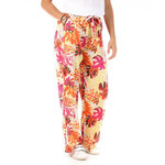 Only Pantalon Orange à fleurs Femme Only Nova Life Palazzo. Coloris disponibles : Orange