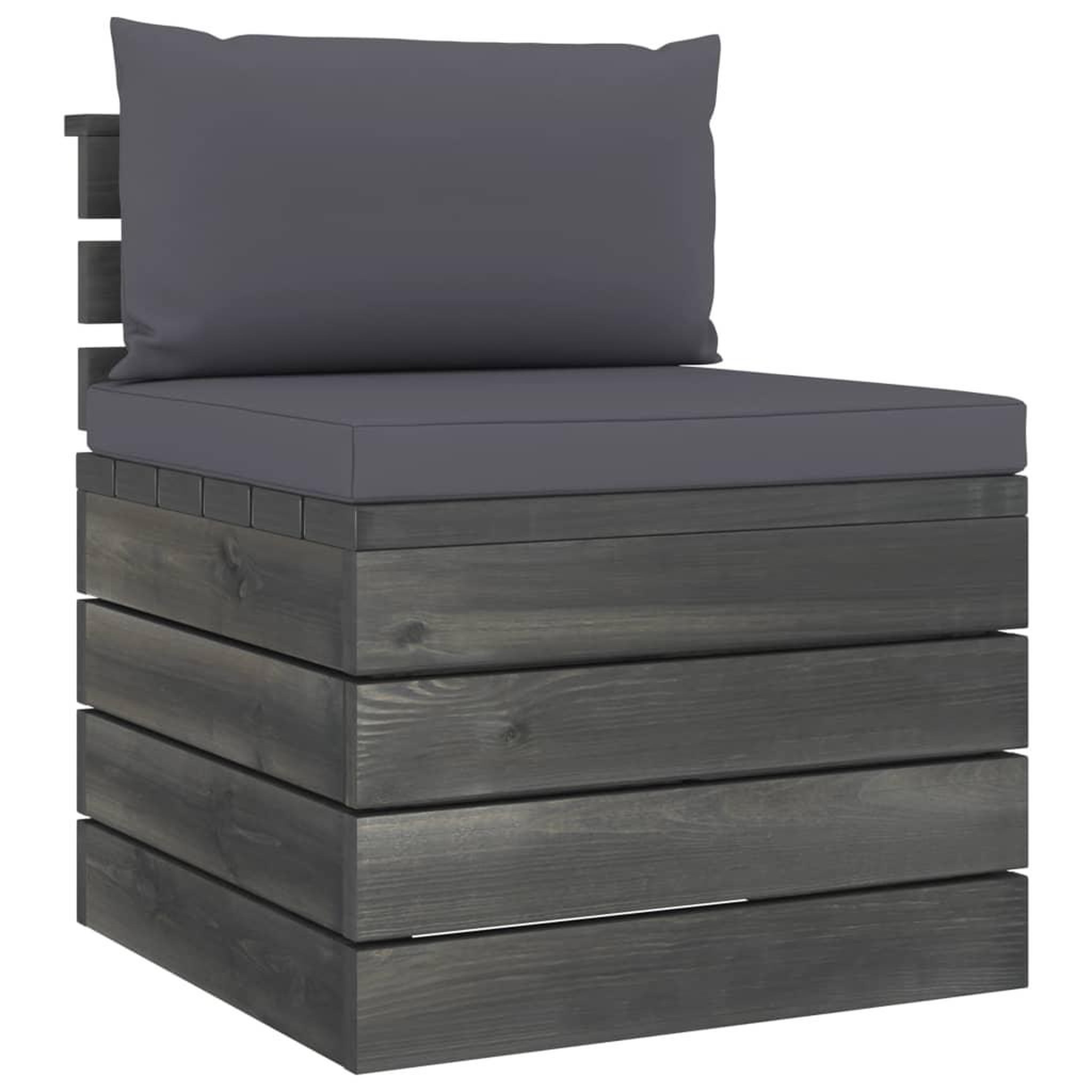 Voir la diapositive 4 : VIDAXL Salon palette de jardin 3 pcs avec coussins Bois de pin massif