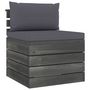 Voir la diapositive 4 : VIDAXL Salon palette de jardin 3 pcs avec coussins Bois de pin massif