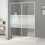 Voir la diapositive 1 : VIDAXL Paroi de douche Blanc 140x195 cm Verre ESG transparent