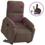 Voir la diapositive 2 : VIDAXL Fauteuil inclinable de massage marron tissu microfibre
