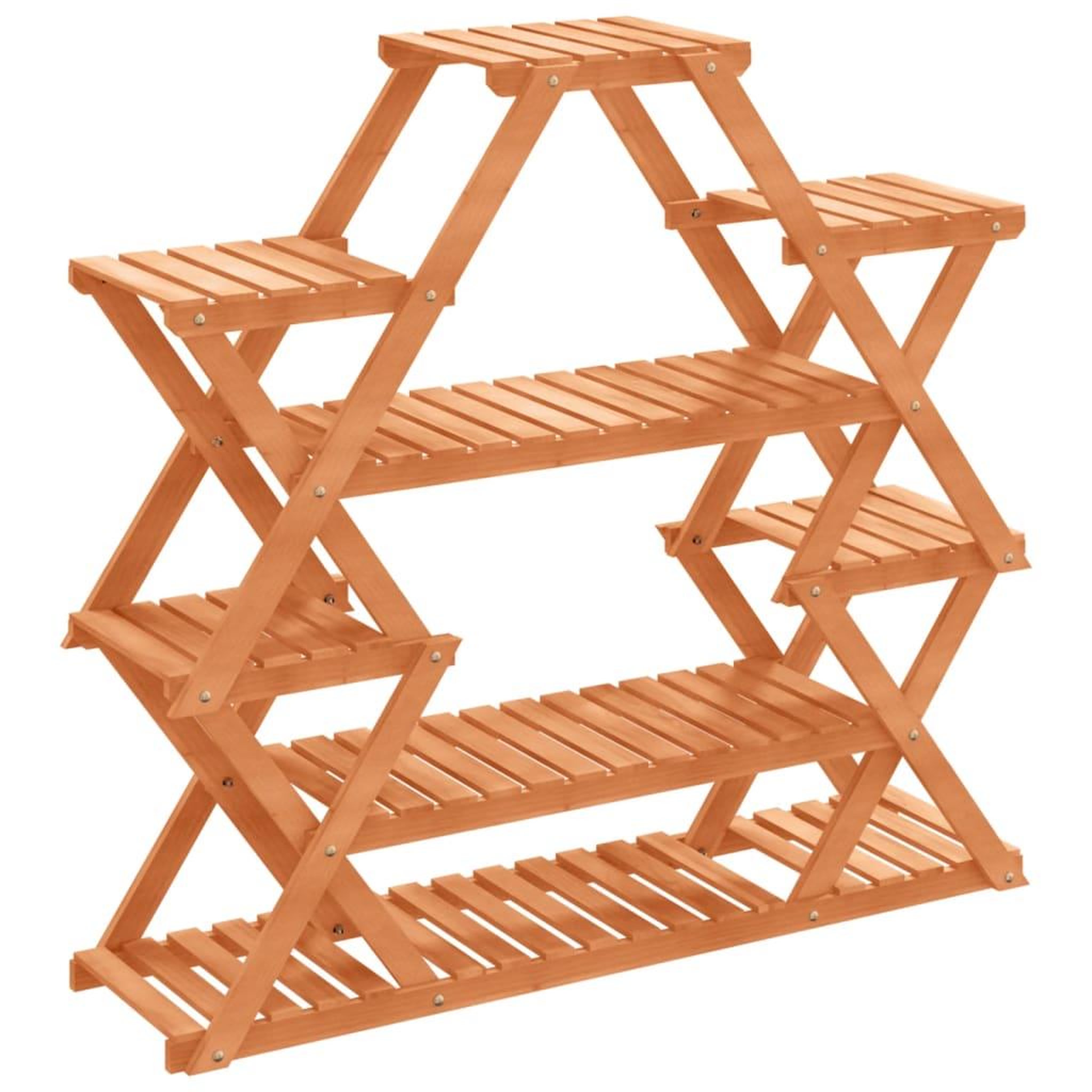 Voir la diapositive 2 : VIDAXL Support a fleurs 110x25x105 cm bois massif de sapin