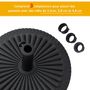 Voir la diapositive 6 : OUTSUNNY Pied de parasol base de lestage parasol rond ciment HDPE motif rosace Ø 49 cm poids net 15 Kg noir