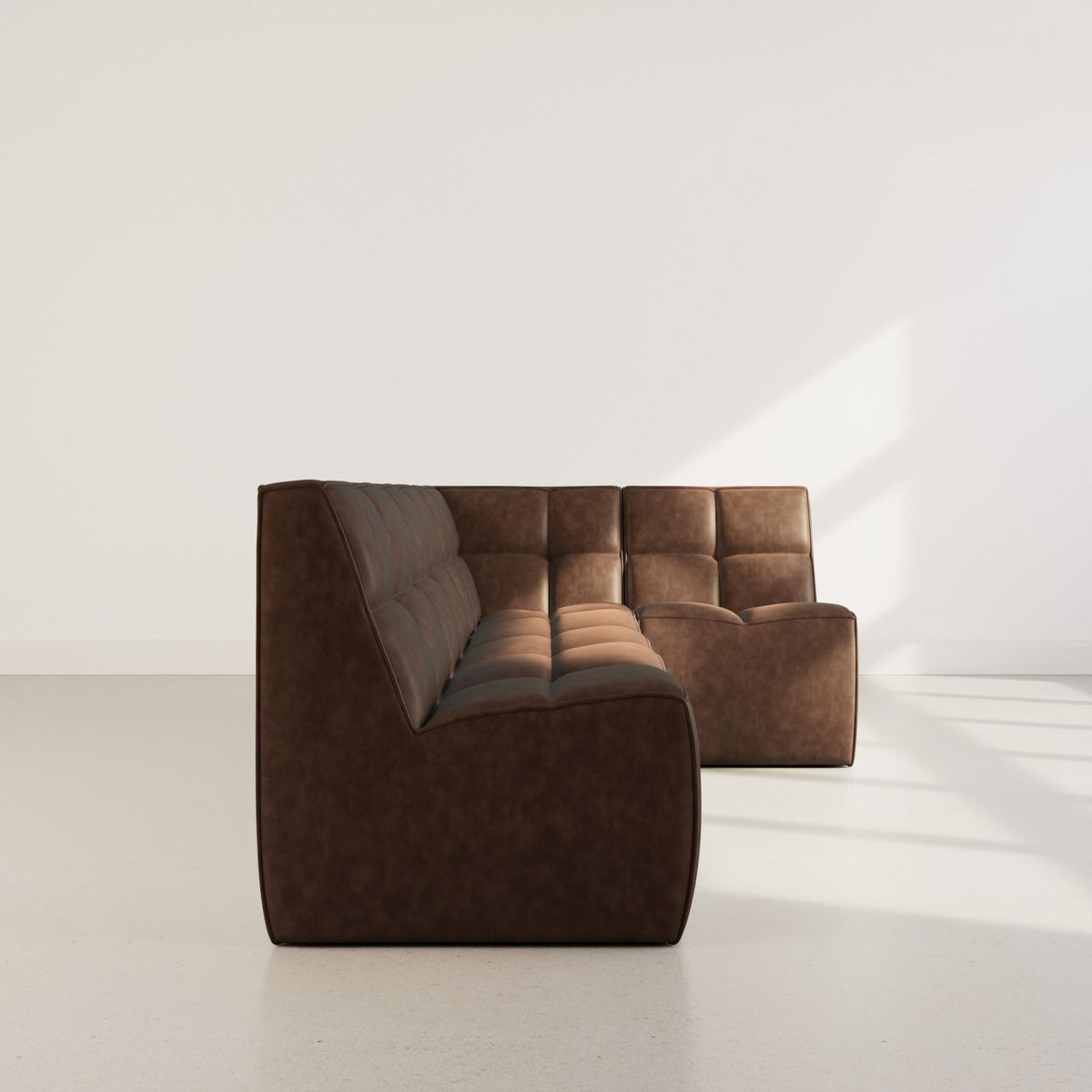 LISA DESIGN Alya - canapé modulable d'angle réversible 4 places en simili